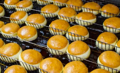 Preparation of donuts Stock Photos