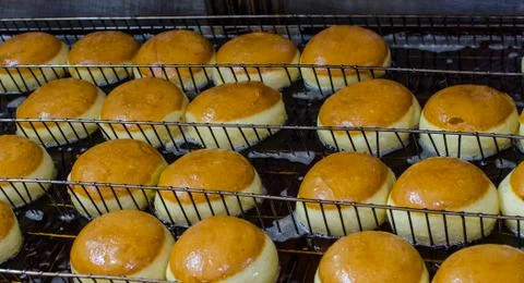 Preparation of donuts Stock Photos