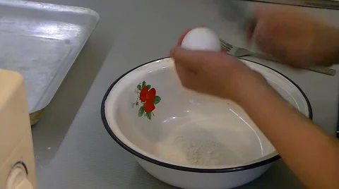 Preparation dough for baking cookies Stock Footage 63824656
