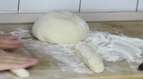 Preparation of dough for baking Stock Footage 11321187