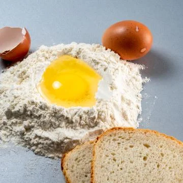 Preparation of dough for baking Stock Photos