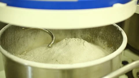 Preparation of the dough in baking production Stock Footage 59869932