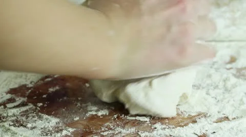 Preparation of dough Stock Footage 8984992