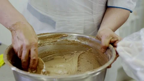 Preparation of the dough for macarons Stock Footage 72300080