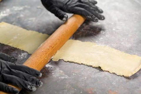 Preparation of the dough 库存照片