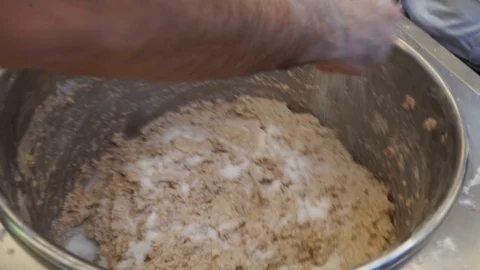 Preparation dough for pizza Stock Footage 90794590