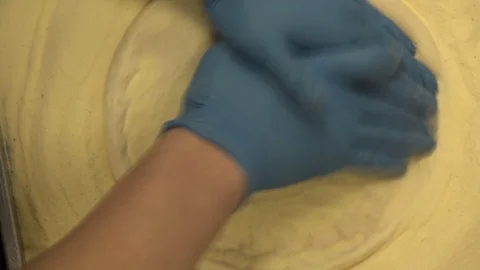 Preparation of the dough for pizza Video stock 126911463