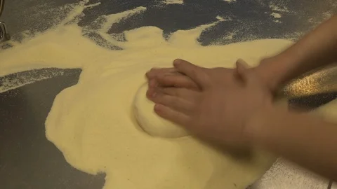 Preparation of the dough for pizza Video stock 126912602