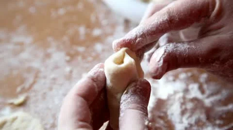 Preparation of  dumplings Stock Footage 10803964