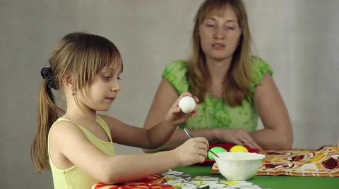 Preparation of Easter eggs, the feast of the passover Stock Footage 61584292