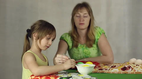 Preparation of Easter eggs, the feast of the passover Stock Footage 61584528