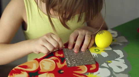 Preparation of Easter eggs, the feast of the passover Stock Footage 61585976