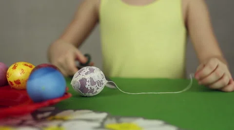 Preparation of Easter eggs, the feast of the passover Stock Footage 61638915