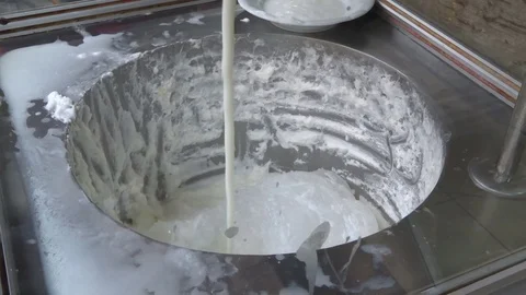 Preparation Eastern drink Ayran in Istanbul Stock Footage 108930752