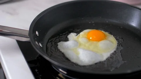 Preparation of eggs in pan Stock Footage 108170936
