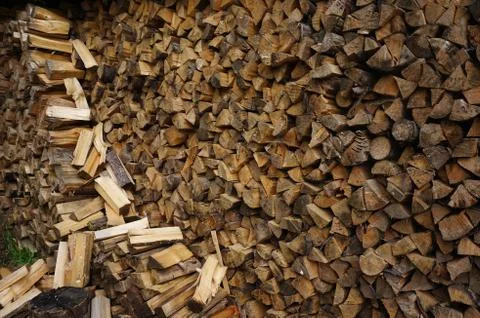Preparation of firewood Stock Photos