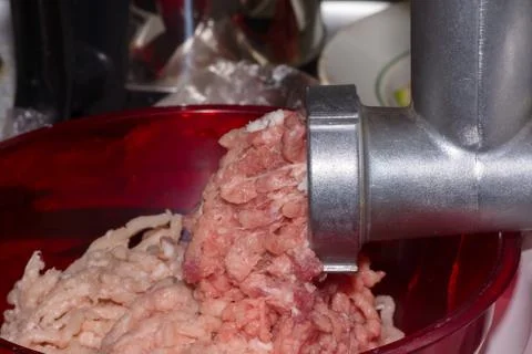 Preparation of fresh forcemeat Stock Photos