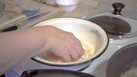 Preparation of fried fish in the kitchen Stock Footage 93215962