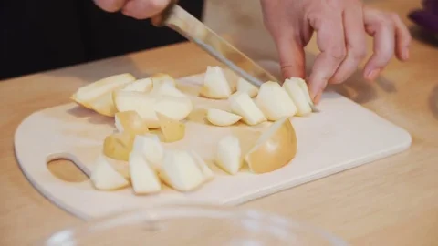 Preparation of fruit salad Stock Footage 81906005