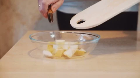 Preparation of fruit salad Stock Footage 81906074