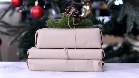 Preparation gift zero waste at home, sustainable lifestyle Stock Footage 167246592