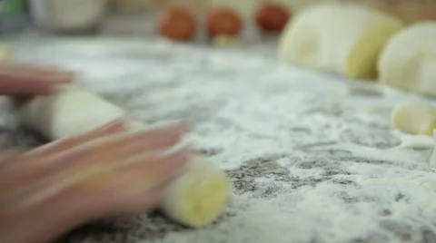 Preparation of gnocchi Stock Footage 47230698