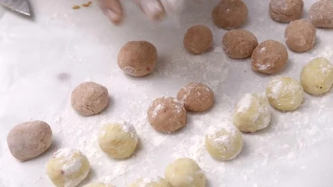 Preparation of gnocchi Stock Footage 93730843