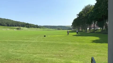 Preparation of the golf course Video stock 247760108