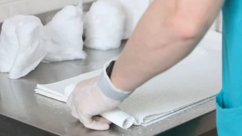 Preparation of gypsum for surgery Stock Footage 111951573