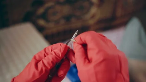 Preparation for injections Stock Footage 139698838