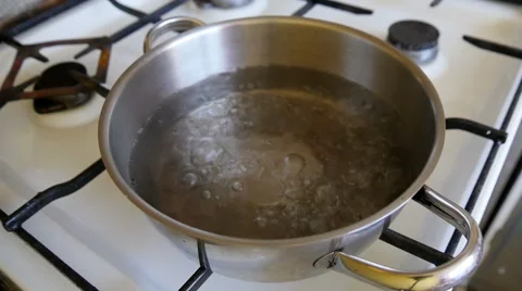 Preparation of instant soup Stock Footage 55438228