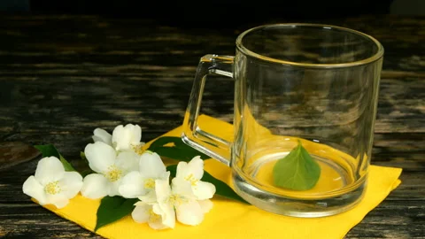 Preparation jasmine tea. Stock Footage 131732167