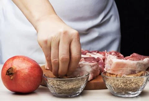 Preparation of lamb Stock Photos