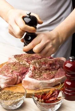 Preparation of lamb Stock Photos