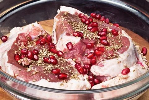 Preparation of lamb Foto stock