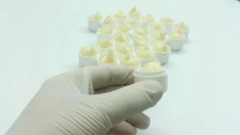 Preparation of lip ointments Stock-Fotos