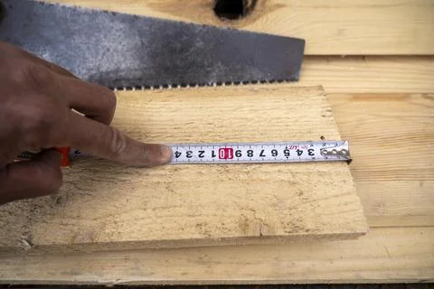 Preparation of material for foundation formwork  Stock Photos