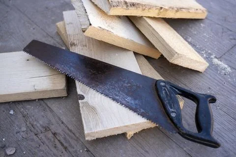 Preparation of material for foundation formwork  Stock Photos