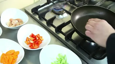 Preparation of meal Stock Footage 24672330