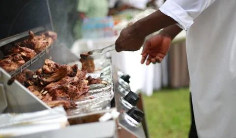 Preparation of meat. Stock Photos