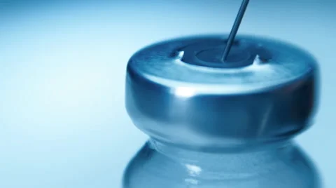 Preparation of medicine on a blue background. Macro Stock Footage 56809355