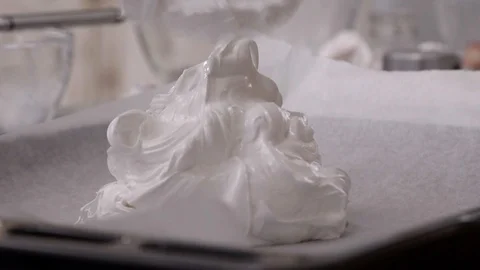 Preparation of meringue Stock Footage 93846760
