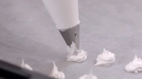 Preparation of meringue Stock Footage 93846768