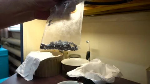 Preparation of Metallic Dental Prostheses for Ionic-Plasma Deposition Stock Footage 91666421