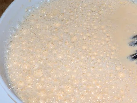 Preparation of milk mixture 写真素材