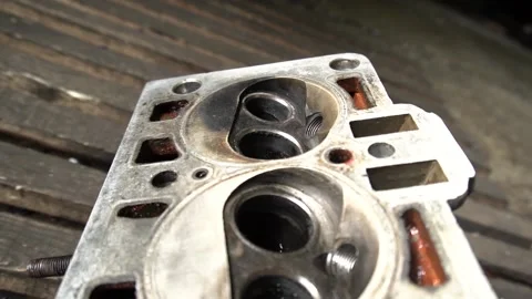 Preparation milling of auto parts of the engine head Stock Footage 155014184