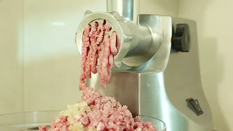 Preparation of minced meat Stock Footage 151594569