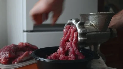 Preparation of minced meat. Stock Footage 161229650