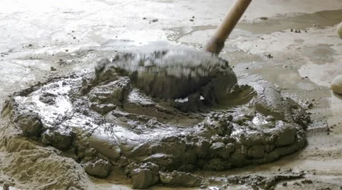 Preparation of mortar by hand Video stock 67928432