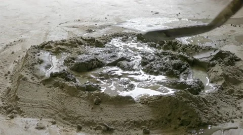 Preparation of mortar by hand Stock Footage 67928690